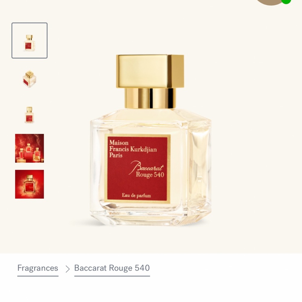 Baccarat Gold and Clear Perfume Bottle